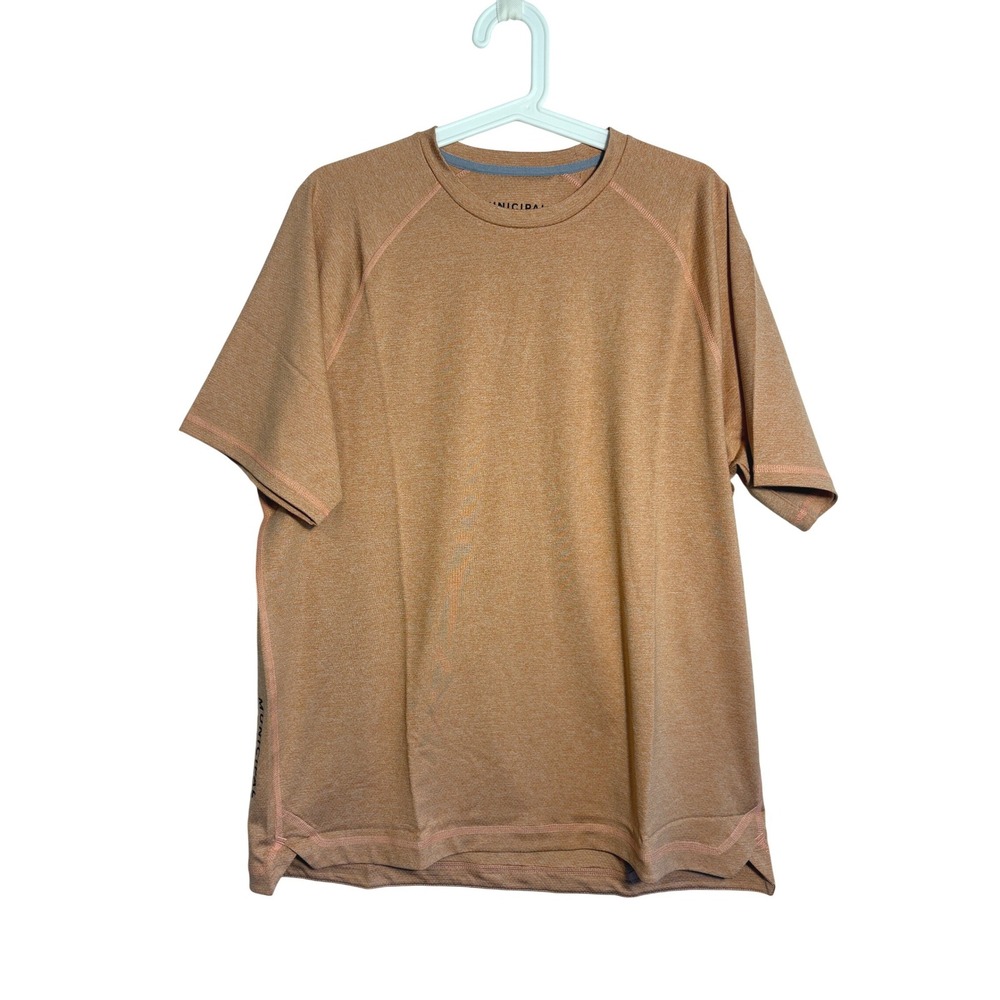 Municipal Sport Utility Gear Mens Large Heather Orange Performance T-Shirt L